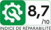 Indice de réparabilité 8.7 de 1 à 10