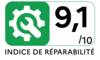 Indice de réparabilité 9.1 de 1 à 10