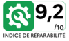 Indice de réparabilité 9.2 de 1 à 10