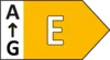 Étiquette d'énergie E de G à A