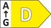 Étiquette d'énergie D de G à A