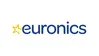 Euronics Logo mit gelbem Stern und blauem Text auf weißem Hintergrund.