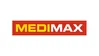 Rotes und gelbes Medimax-Logo auf weißem Hintergrund.