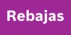 Caja de texto con fondo color magenta y título de Rebajas en blanco.