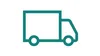 Umrisse eines blauen Bosch LKWs für Online-Shopping mit klarem, sauberem Design.