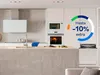 Anuncio de 'Días Balay' con una cocina moderna y una oferta de hasta el 10% de descuento extra
