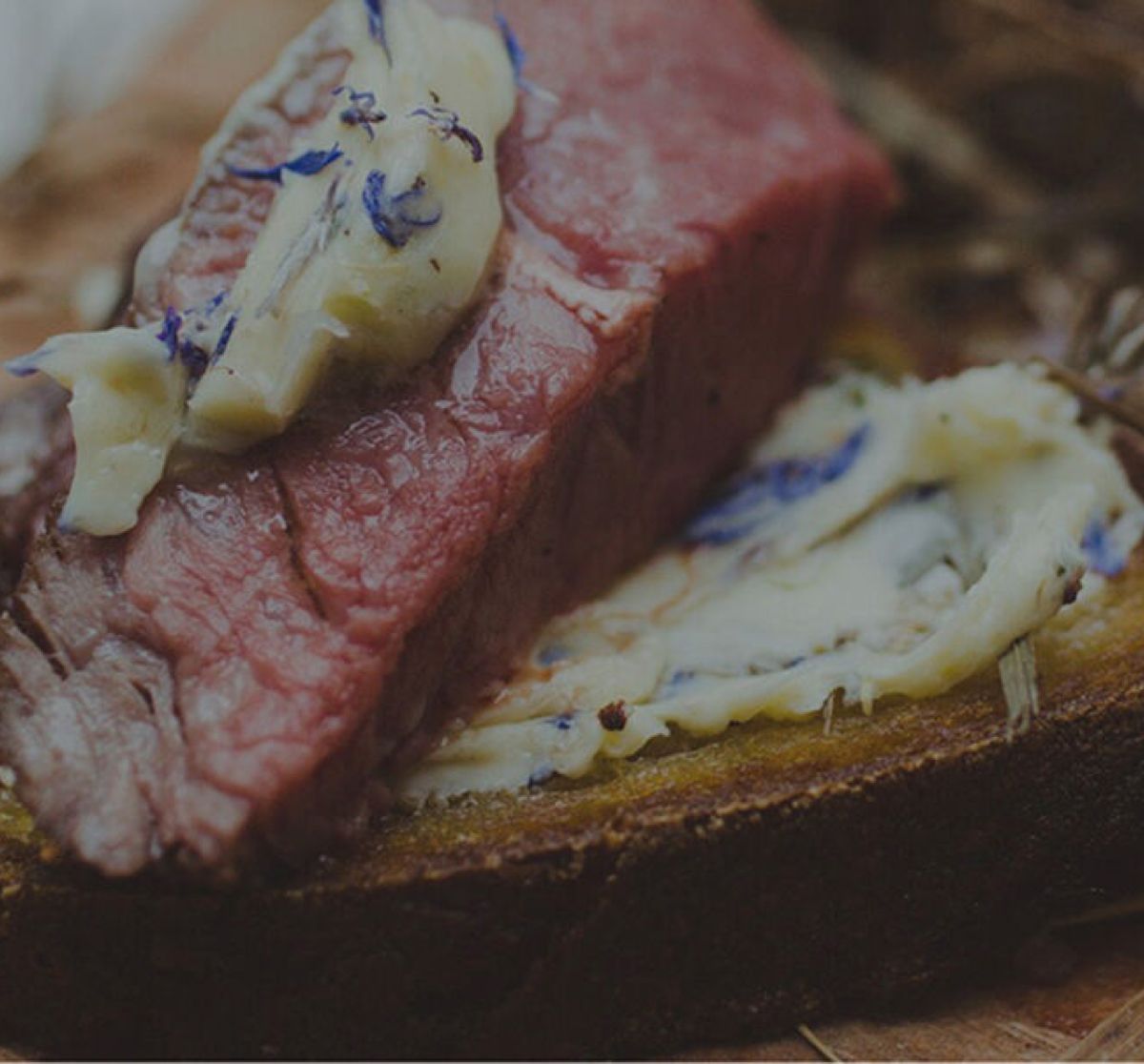 Recipe Wagyu Rib Eye Steak with Cornflower Butter NEFF