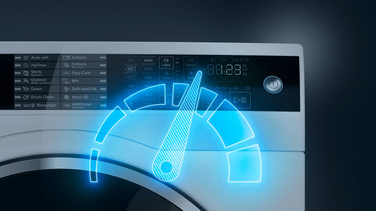 Siemens washing machines - Get perfectly clean laundry in up to 65% less time.