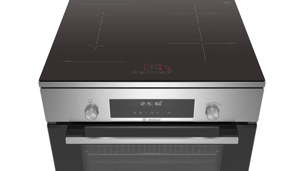 Close up of the different knobs, display and settings.