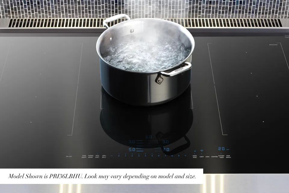PowerBoost heats up pots or boils water quicker