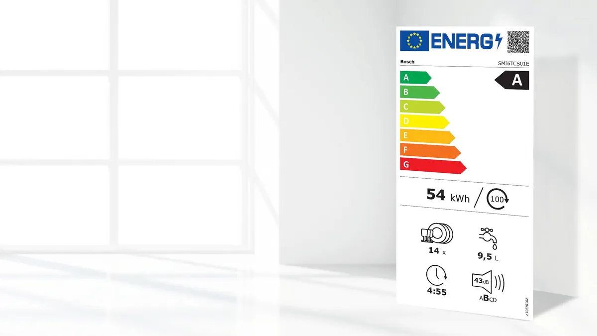 Rated energy class A and features, such as ActiveWater