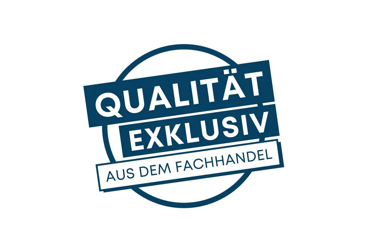 Logo mit dem Schriftzug 'Qualität Exklusiv aus dem Fachhandel'.