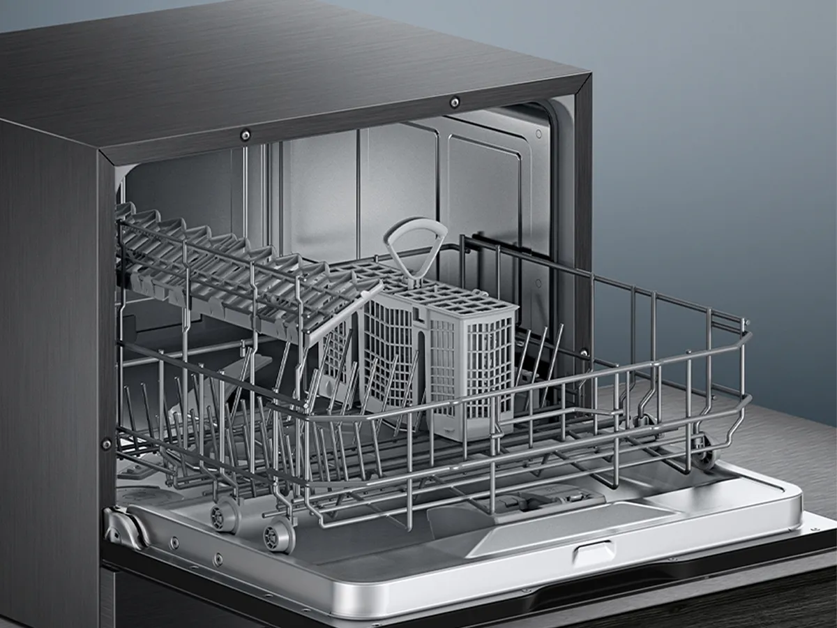 Freestanding compact dishwashers