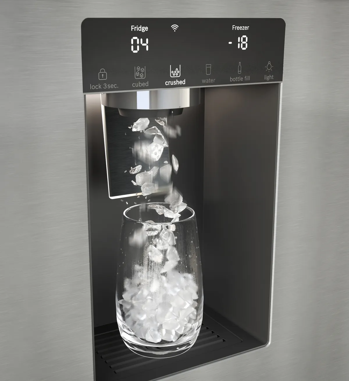 Fridge freezer water  and ice block