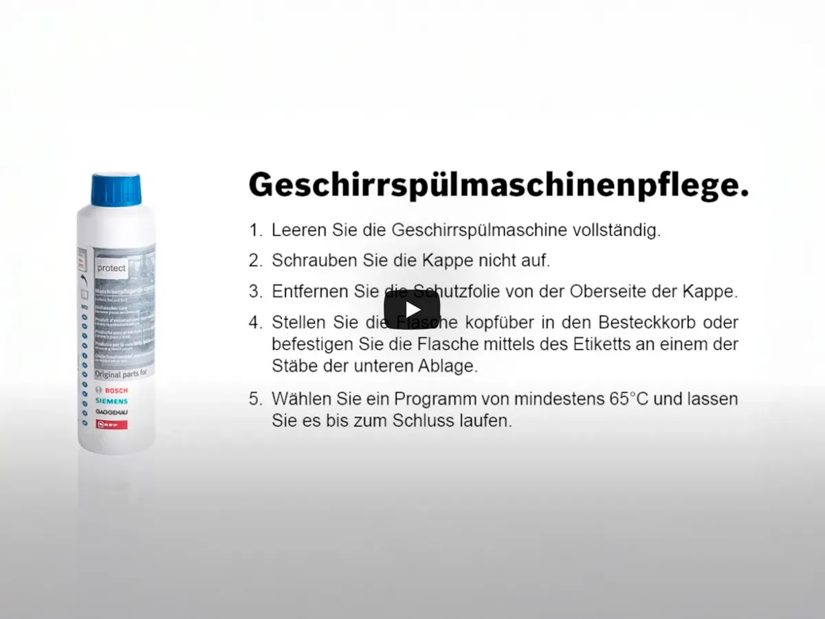 Spülmaschine reinigen mit Easy Clean und Spülmaschinenreiniger