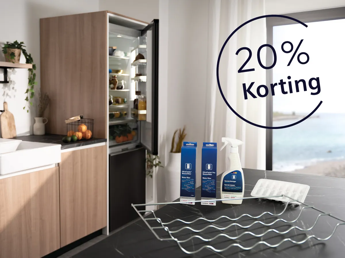 Nu 20% korting op geselecteerde accessoires en reinigingsmiddelen voor koel- en vriesapparatuur