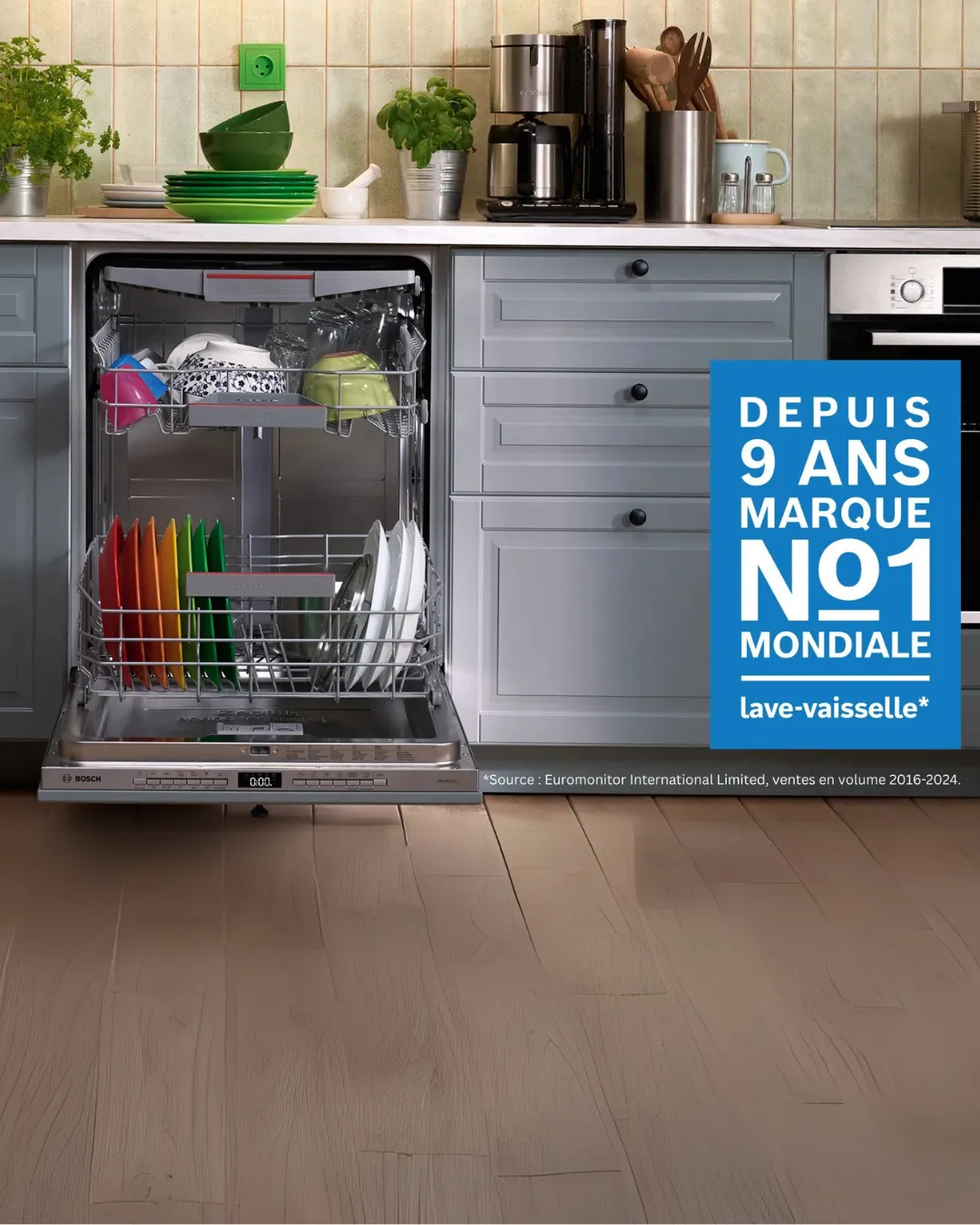 Lavez efficacement avec les lave-vaisselle Bosch, alliant performance et économie d’énergie.