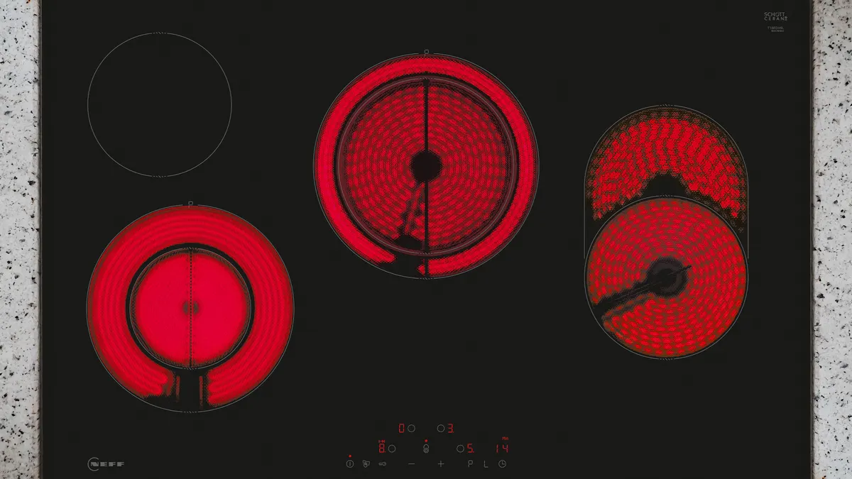 Ceramic Hob with Residual Heat Indicator