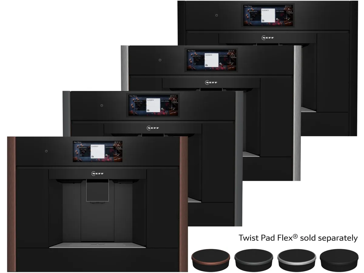 Flex Design - austauschbare Lisenen und Griffe am Kaffeevollautomaten