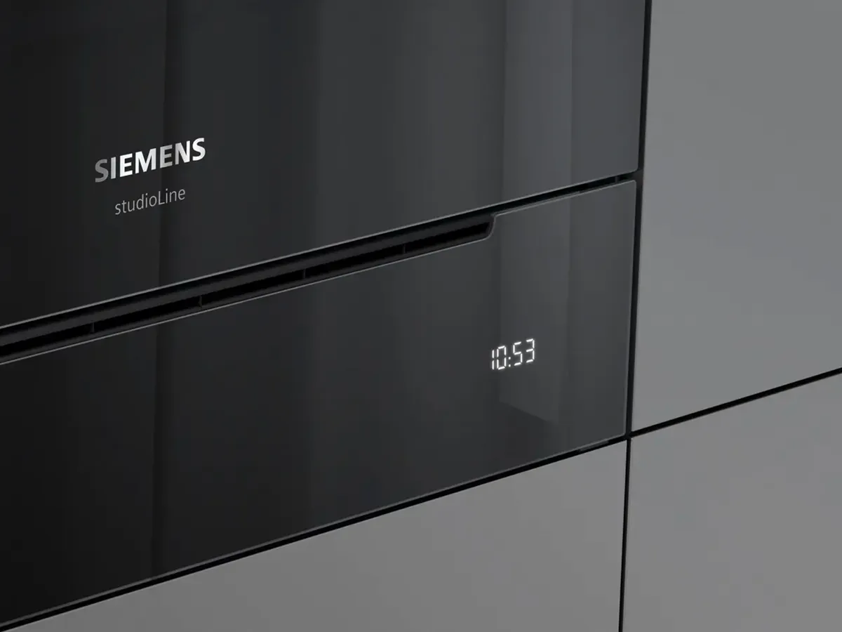 Ansicht der Timer-Anzeige der Dampfschublade mit digitalem Display.