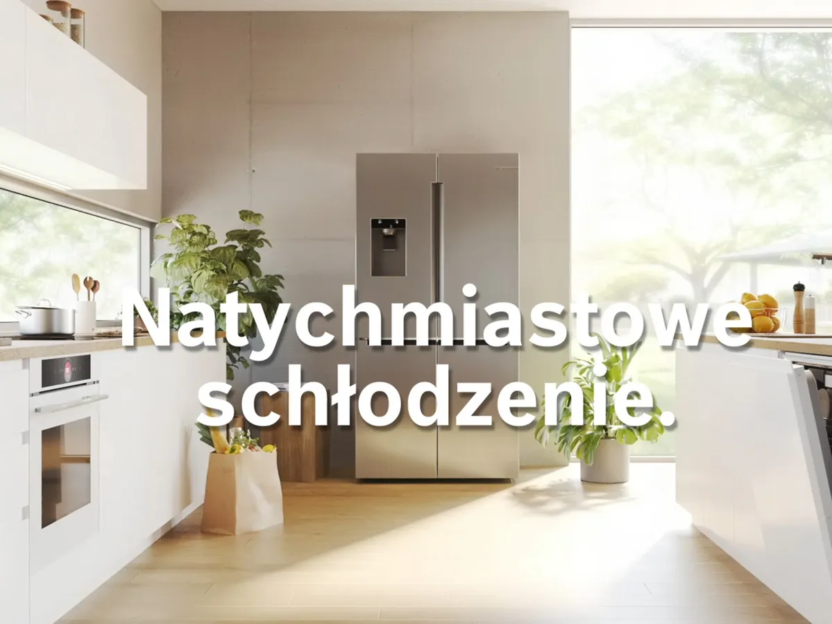 Lodówka Bosch o nowoczesnym designie i inteligentnych funkcjach chłodzenia.