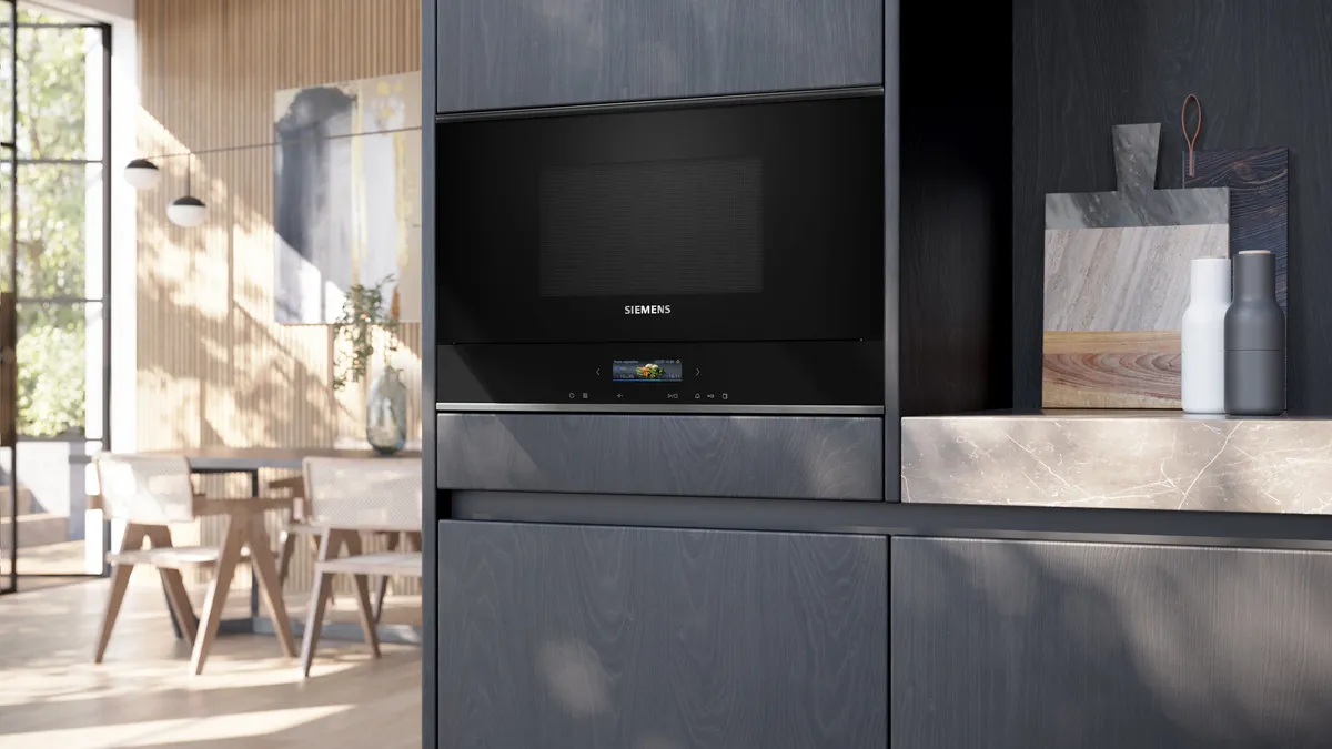 Front view of microwave