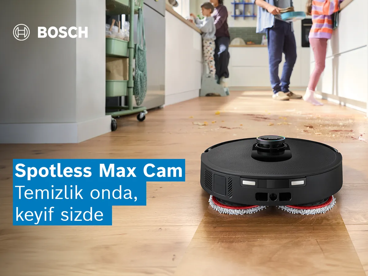 Süpürme ve silme teknolojili Bosch Spotless robot süpürgeler, mükemmel temizlik sonuçları sunar. Ulaşılması zor köşelerdeki kiri ve tozu zahmetsizce temizler,tüm zeminlerde üstün performans sunar ve evinizin keyfini çıkarmanızı sağlar.