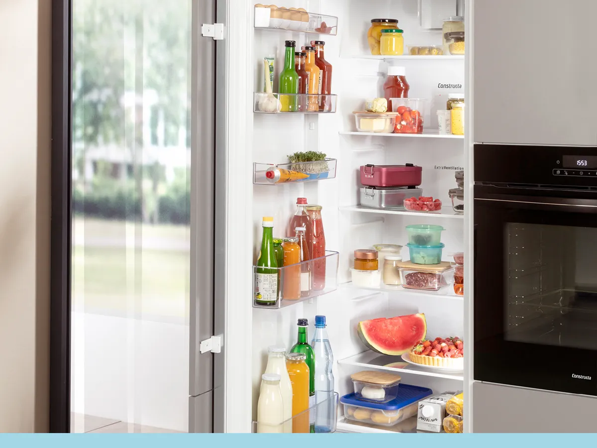 Kühlschrank mit Schleppscharnier