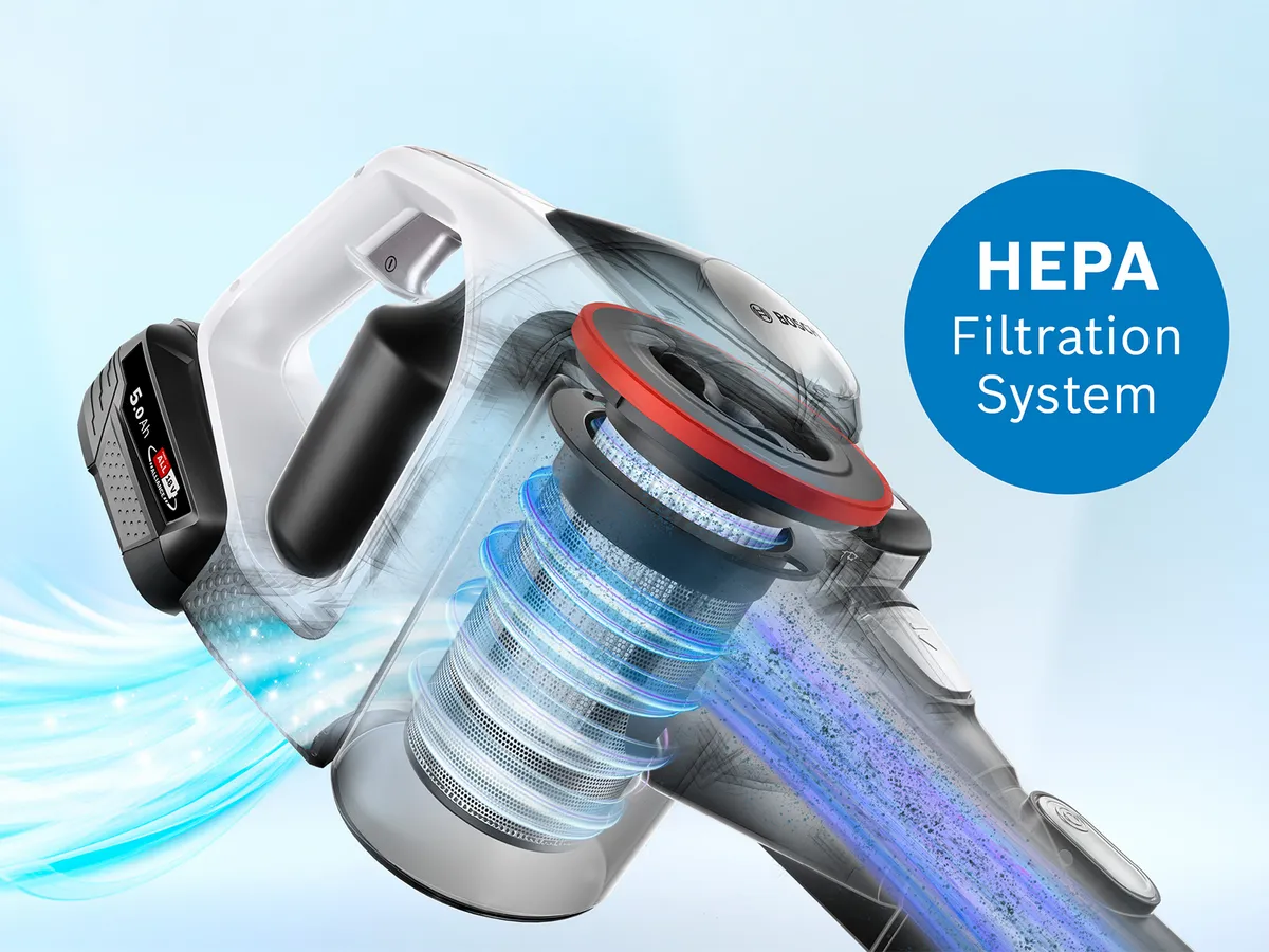 Vacuum showing filter system