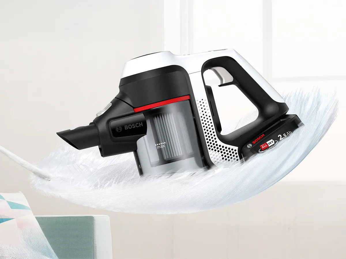 Unlimited 6 vacuum resting on a feather