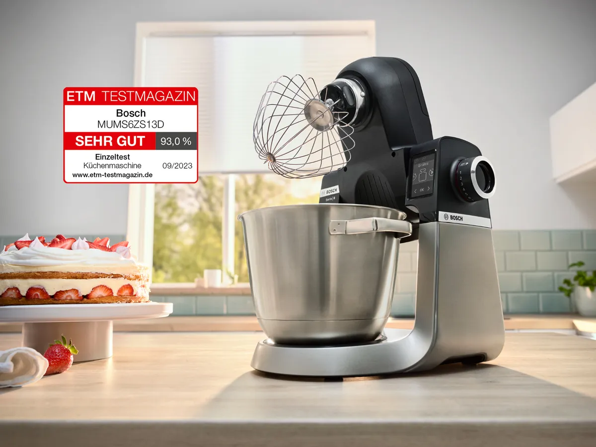 Ein Bosch Standmixer, der mit dem iF und Red Dot Designpreis ausgezeichnet wurde.