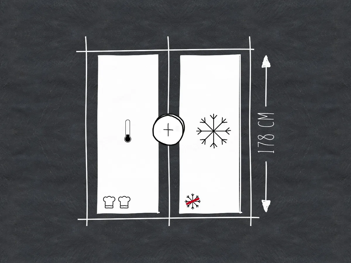 Side-by-Side Einbau Kühlschrank 