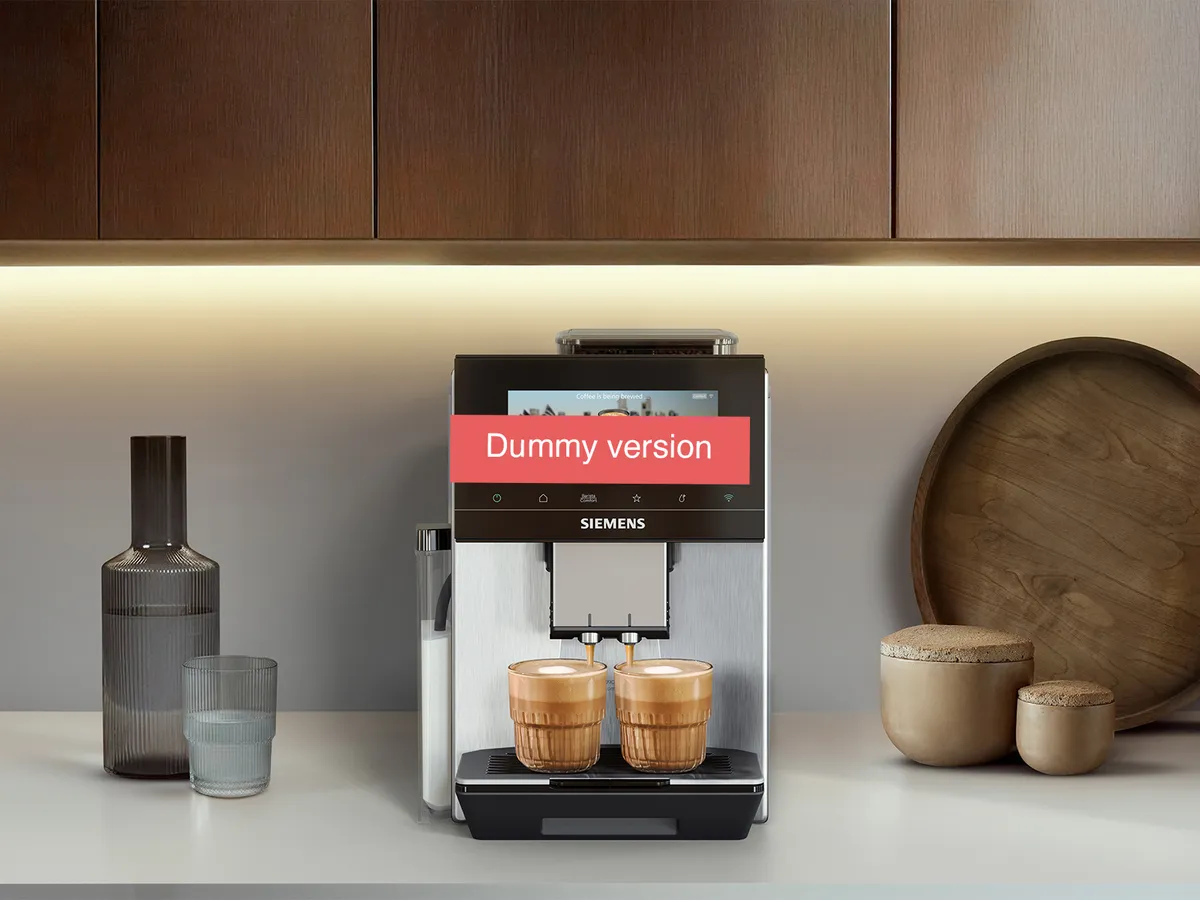 Two hands holding each an espresso martini with three coffee beans; behind, three friends smile and toast around a warm, modern dining table with woven chairs, large windows, greenery, and candlelight.