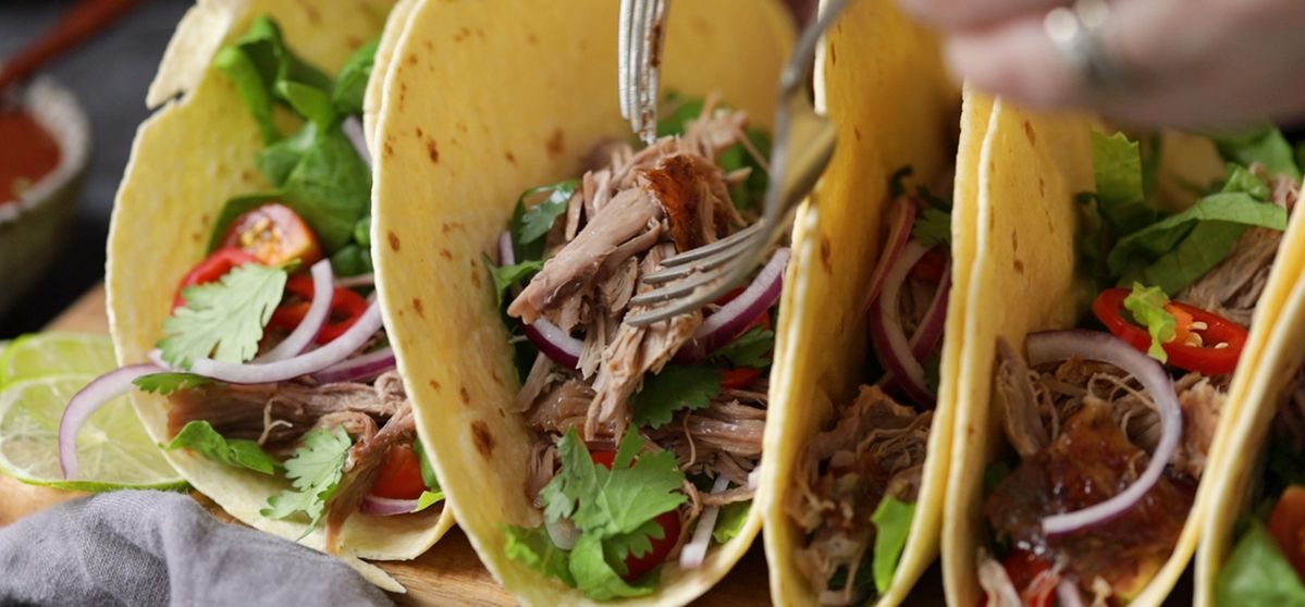 Slow Roast Shredded Duck Tacos with Plum and Ginger Sauce | NEFF UK