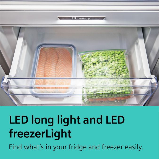 iQ500 Built-in fridge-freezer with freezer at bottom 177.2 x 55.8 cm soft close flat hinge KI86NADD0 KI86NADD0-8