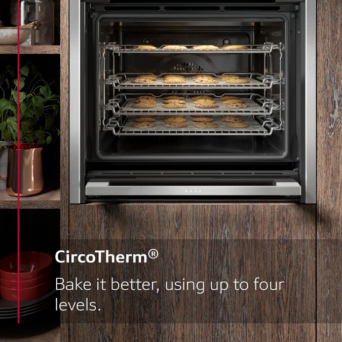 N 90 Built-in oven with added steam function 60 x 60 cm Stainless steel B47VS34H0B B47VS34H0B-9