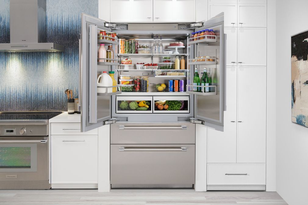 Freedom® Réfrigérateur combiné intégrable à portes françaises avec congélateur en bas  Professional Inox T42BT120NS T42BT120NS-13
