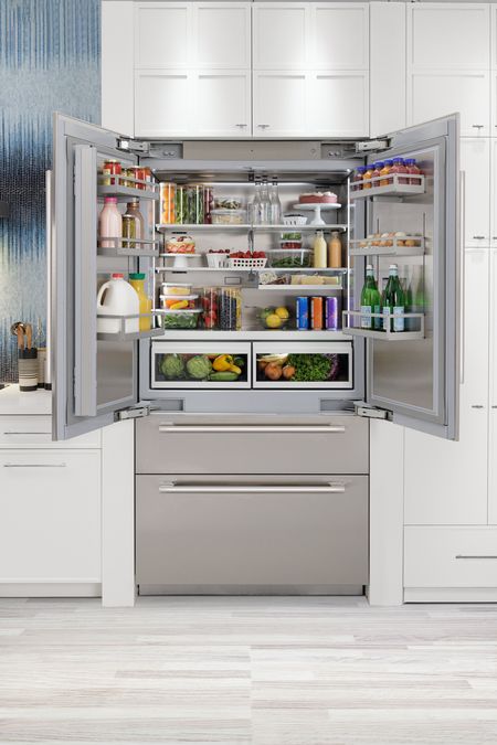 Freedom® Réfrigérateur combiné intégrable à portes françaises avec congélateur en bas  Masterpiece® Inox T42BT110NS T42BT110NS-16