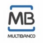 Logótipo do Multibanco: um quadrado de cantos arredondados com as letras maiúsculas "MB" em azul, e abaixo a palavra "MULTIBANCO" em letras maiúsculas em tom escuro, sobre fundo branco.