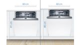 Bosch Einbaugeschirrsp&uuml;ler in Standardgr&ouml;&szlig;e 60 mal 81 neben einem h&ouml;heren 86-cm-Modell.