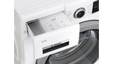 Waschmaschine mit ge&ouml;ffneter Waschmittelschublade und i-DOS, der Dosierautomatik von Bosch