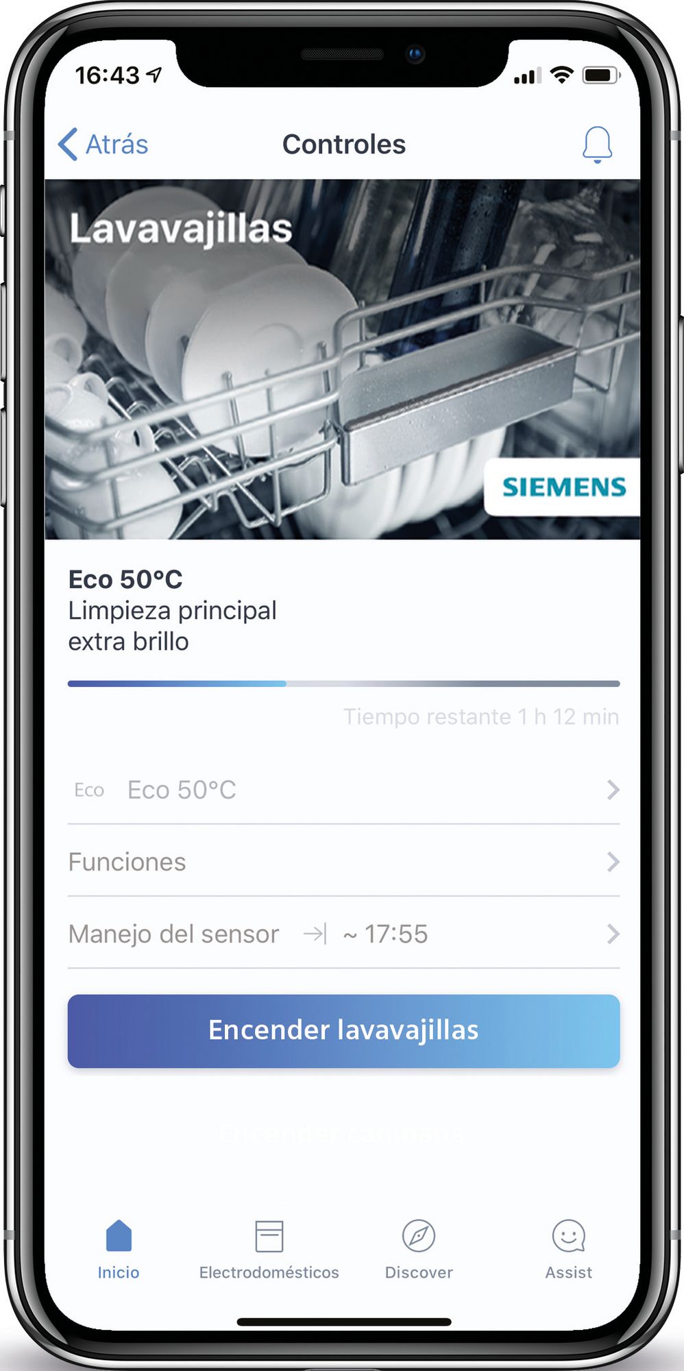 Siemens Lavavajillas Con Tercera Bandeja 14 Servicios SN23EW01ME  Transparente