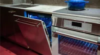 kips bay decoratoor show house leyden lewis salon dishwasher open next to induction range