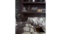 les jardines deep purple custom panel under counter refrigeration bar top view