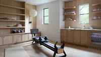 les jardiens private gym under counter refrigeration view