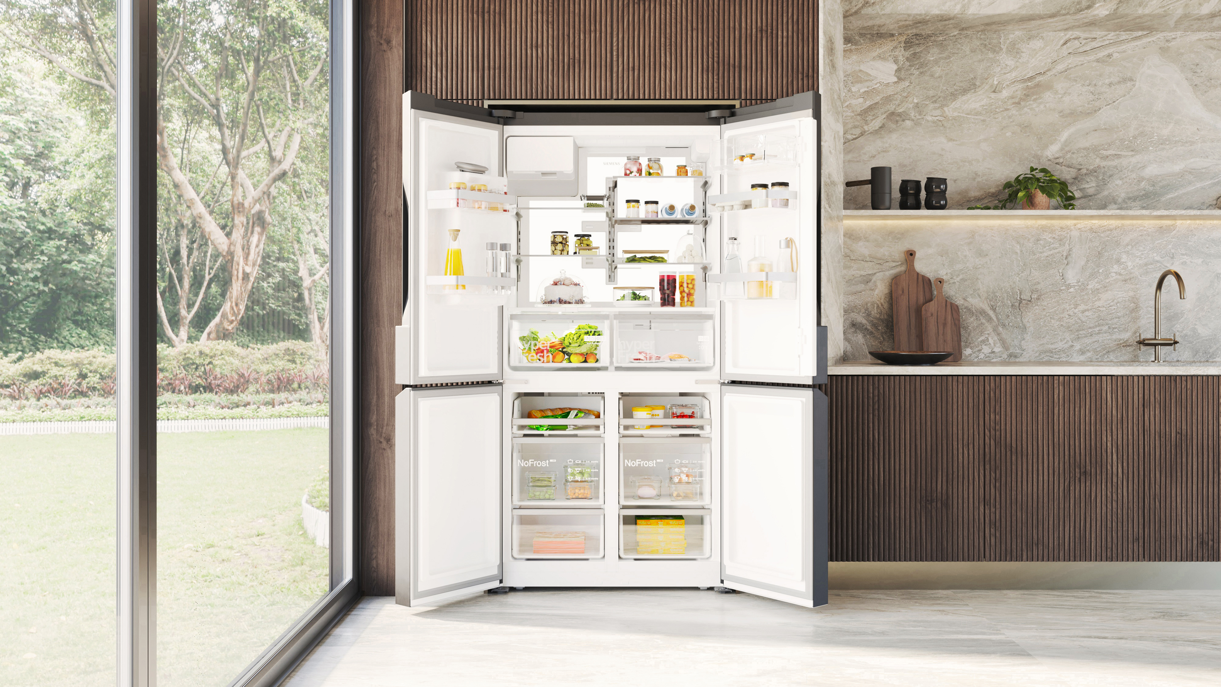 KG56NXX40I free-standing fridge-freezer with freezer at bottom