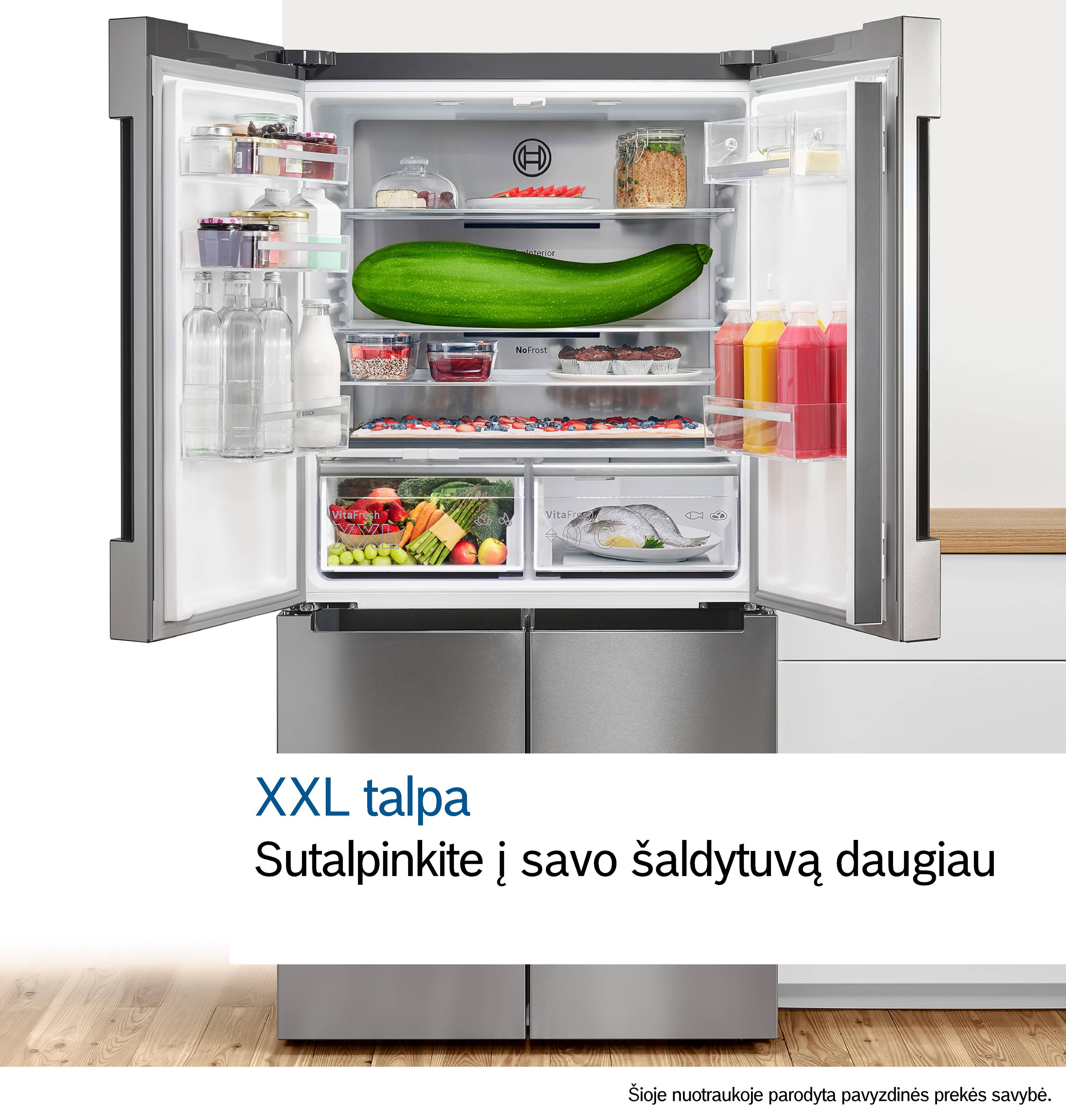 KFI96AXEA Prancūziško tipo apačioje montuojamas šaldiklis, 5 durų