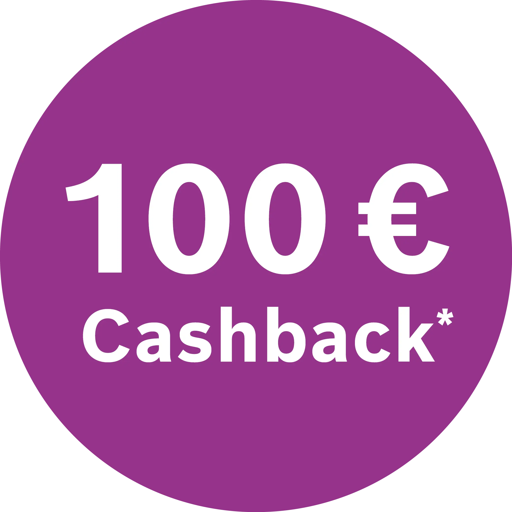 Bis zu 100 € Cashback sichern. Bild