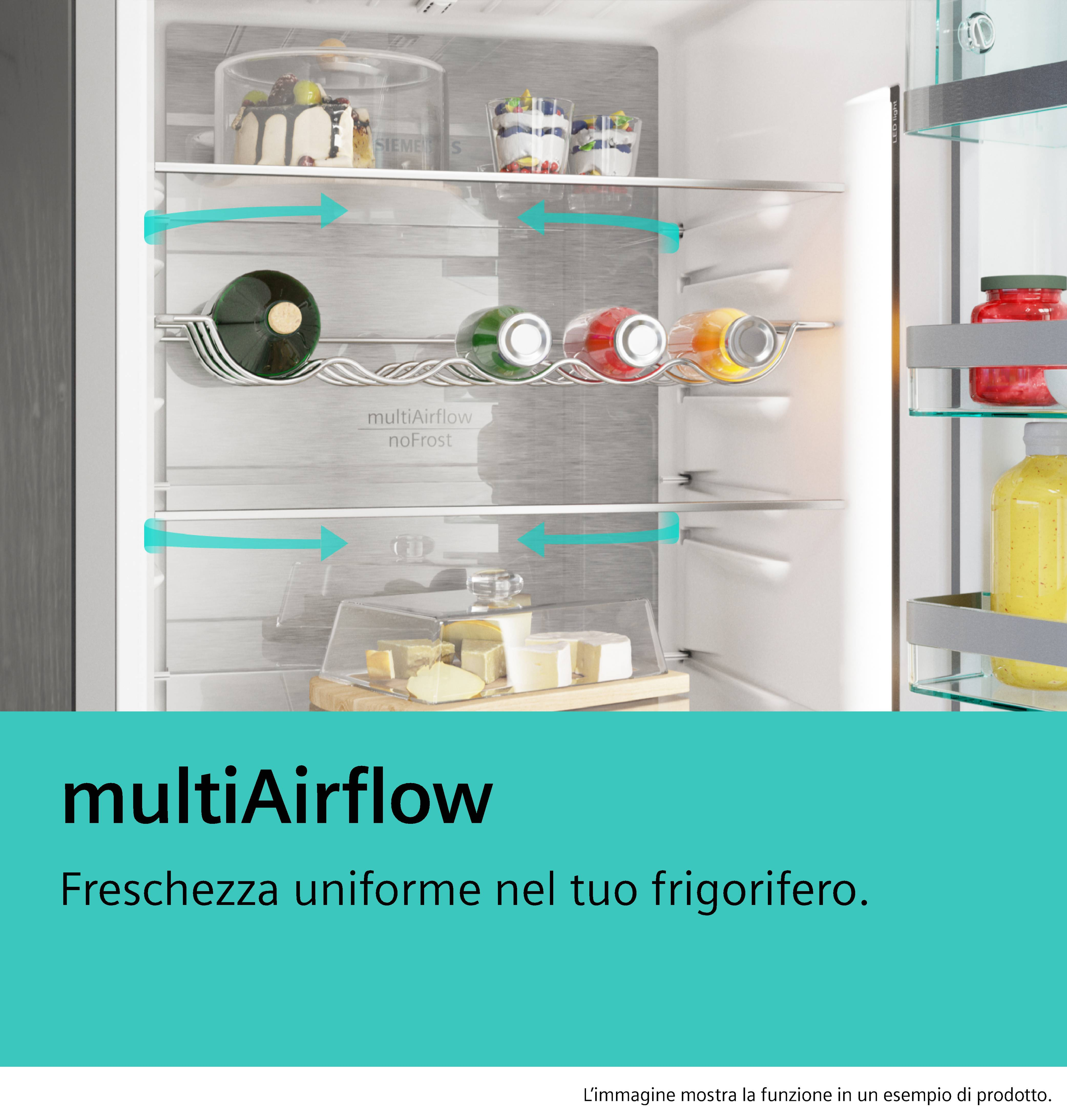 Siemens IQ300 KG49NXXCF Frigorifero Combinato Indipendente 203 Cm - 440L, NoFrost, HyperFresh, BlackSteel