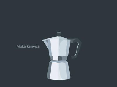 Minimalistick&aacute; ilustr&aacute;cia potu Moka, klasick&eacute;ho talianskeho k&aacute;vovaru.